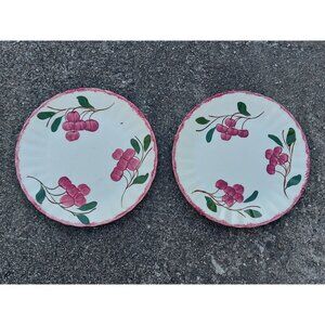 2 Blue Ridge Southern Potteries Cherry Cobbler 10 1/2" Dinner Plates